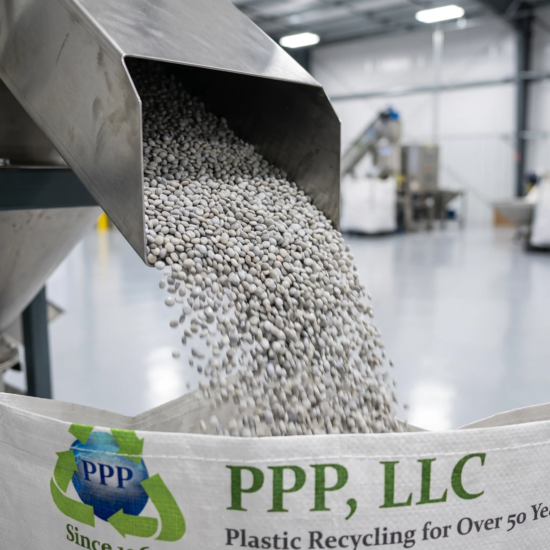 Recycled plastic resin pellets