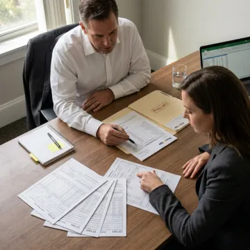 Importer reviewing customs duty refund documents