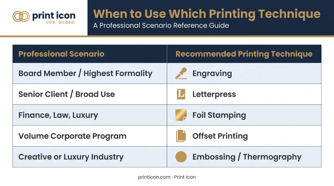 Executive birthday card printing technique selection guide by professional scenario