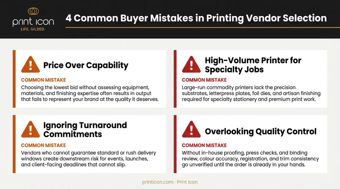 Four common printing vendor selection mistakes businesses make when choosing printers