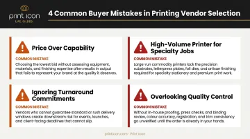 Four common printing vendor selection mistakes businesses make when choosing printers
