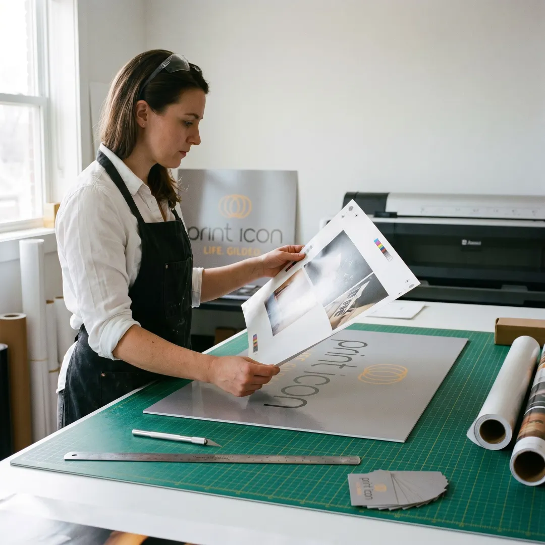 Technician preparing same-day large print order