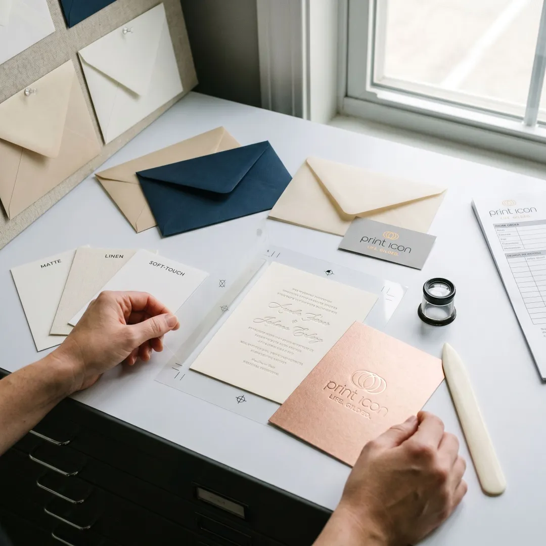 Wedding invitation proofing and printing process