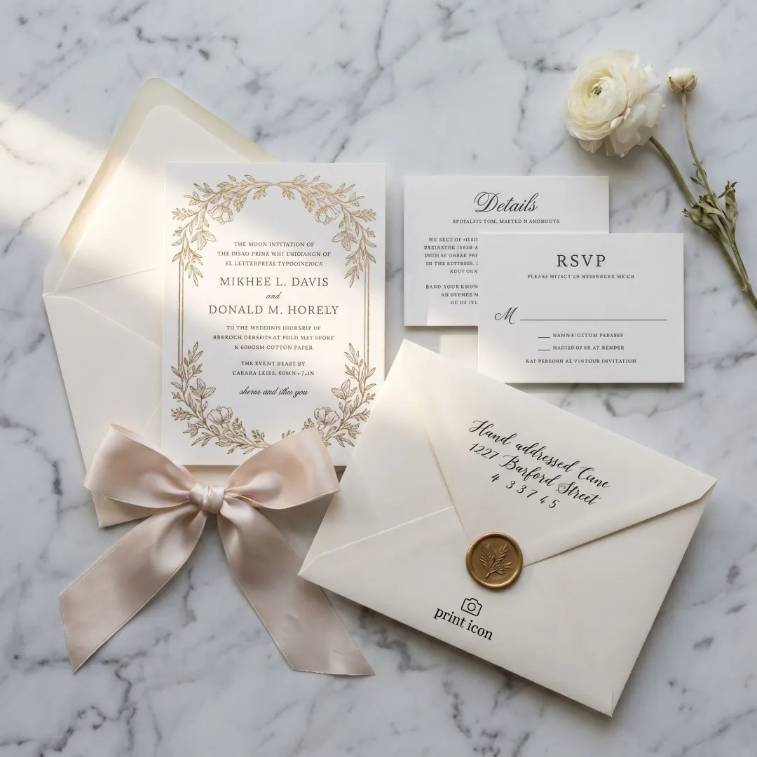 Luxury custom wedding stationery suite