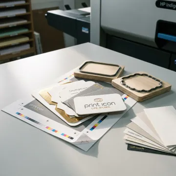 Custom die cut printed cards