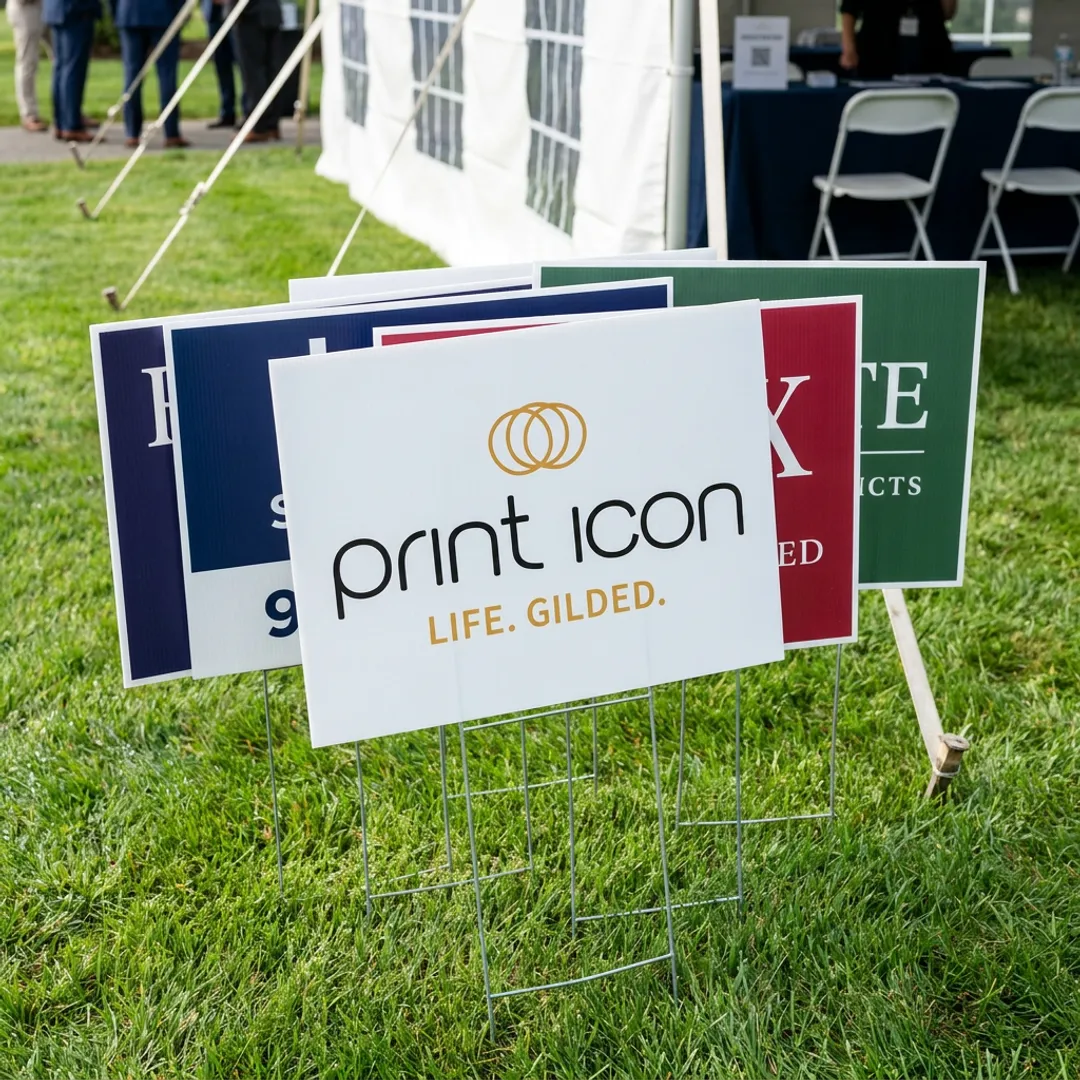 Custom yard and lawn signs