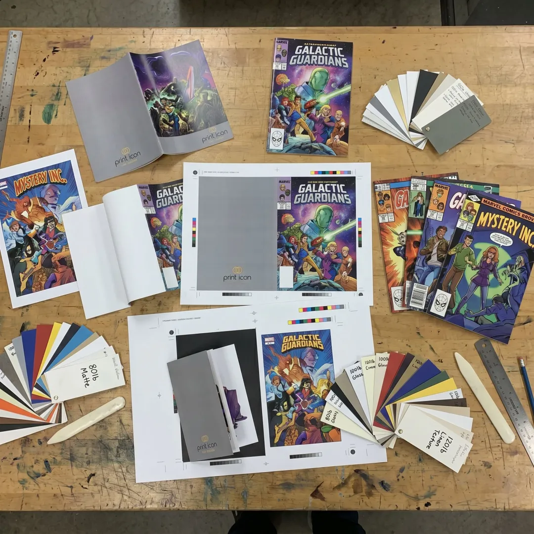 Custom comic book printing samples