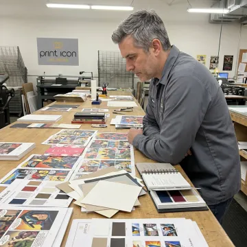 Comic book pages reviewed before printing