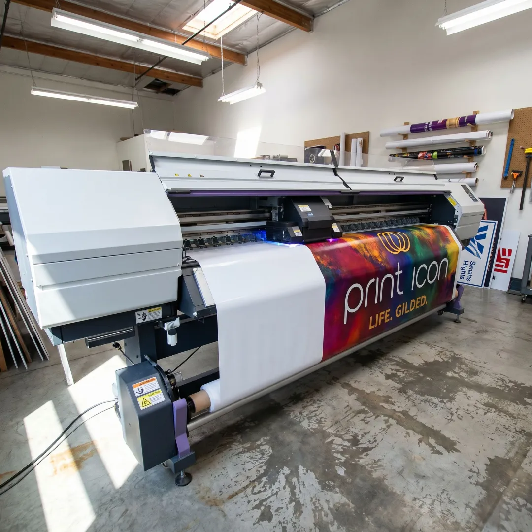 Large format banners and signs being printed