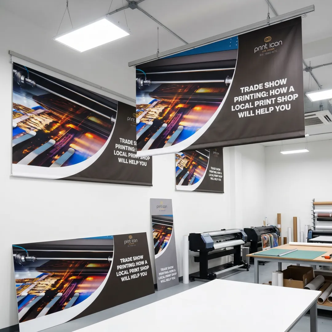 Large format exhibition printing for trade show graphics