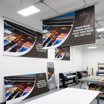 Large format exhibition printing for trade show graphics
