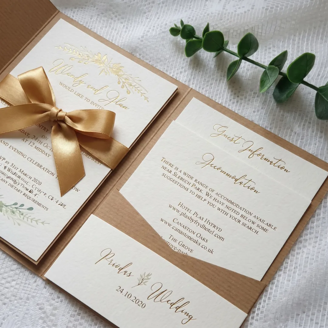 Custom wedding invitation suite