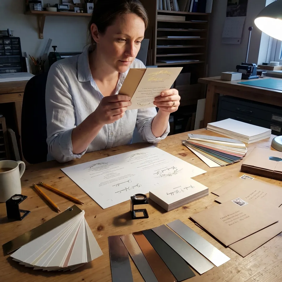 Wedding invitation proofing process