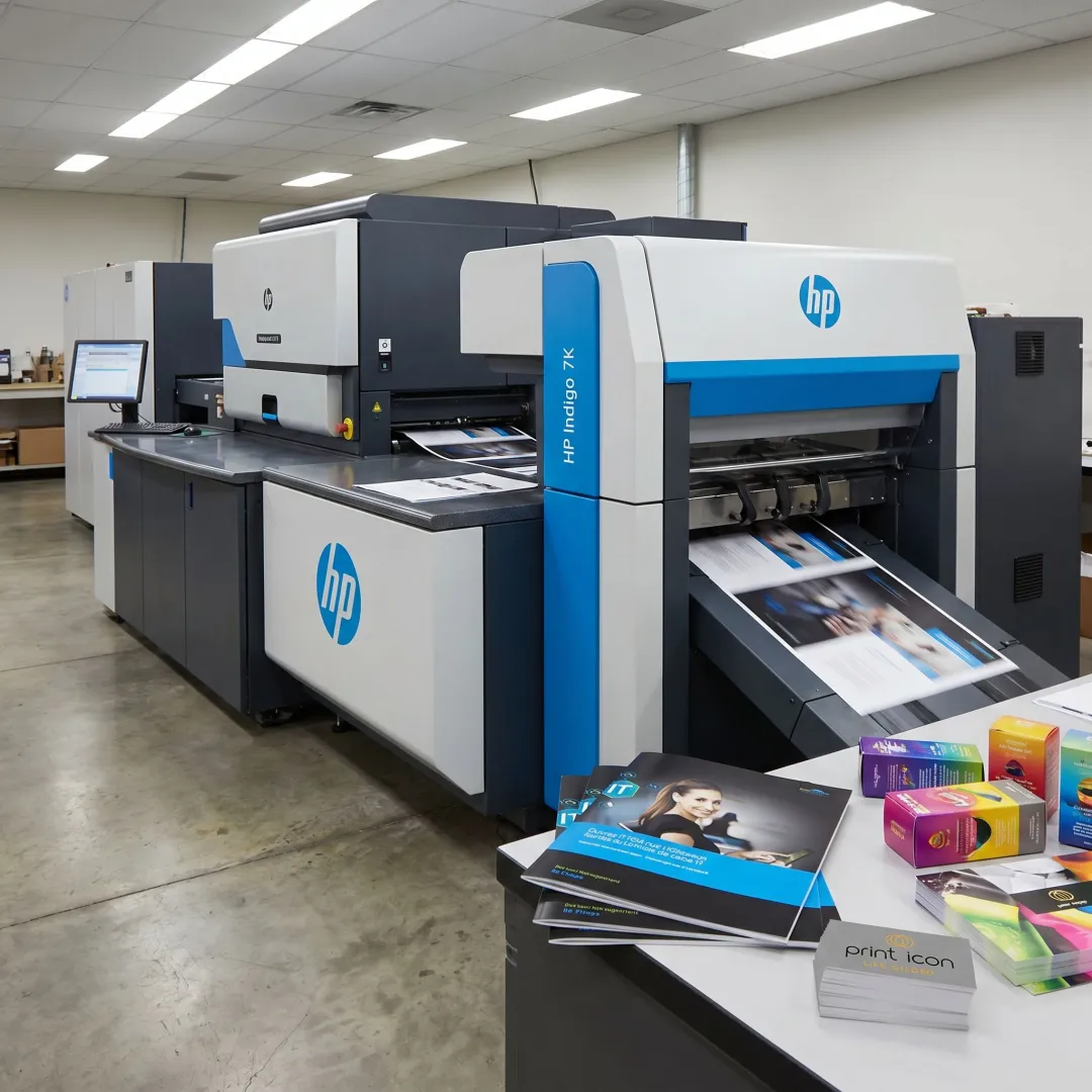Digital press producing colorful marketing materials