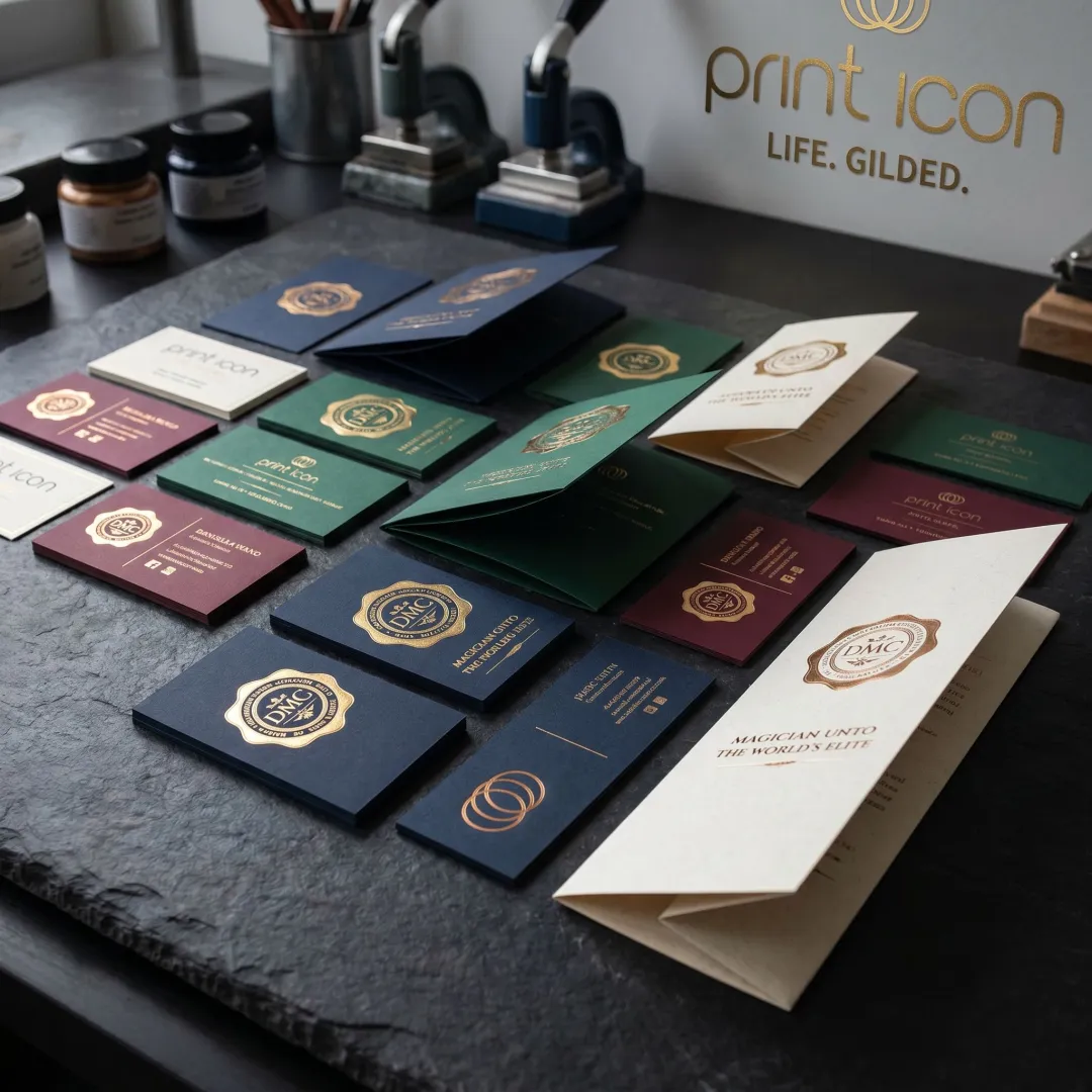 Luxury foil stamped printed materials