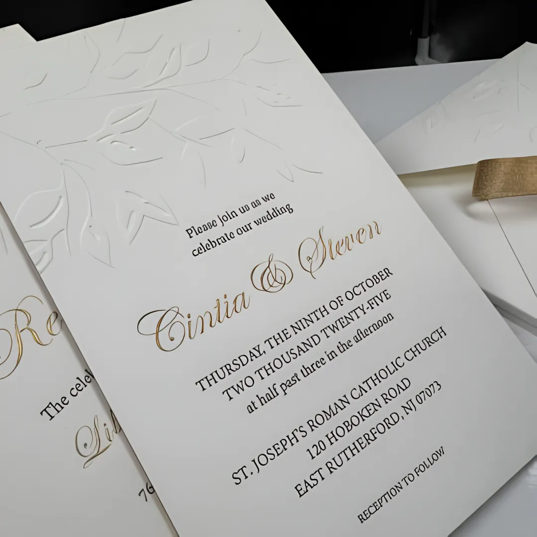 Wedding Suites (Wedding Invitations) | Embossed Save the Date Cards