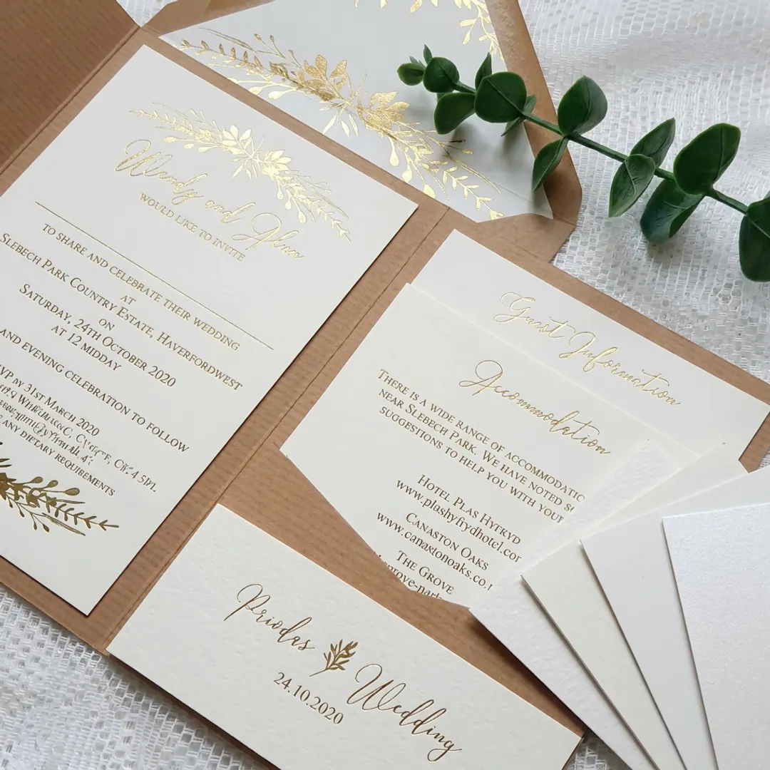 Custom wedding invitation suite