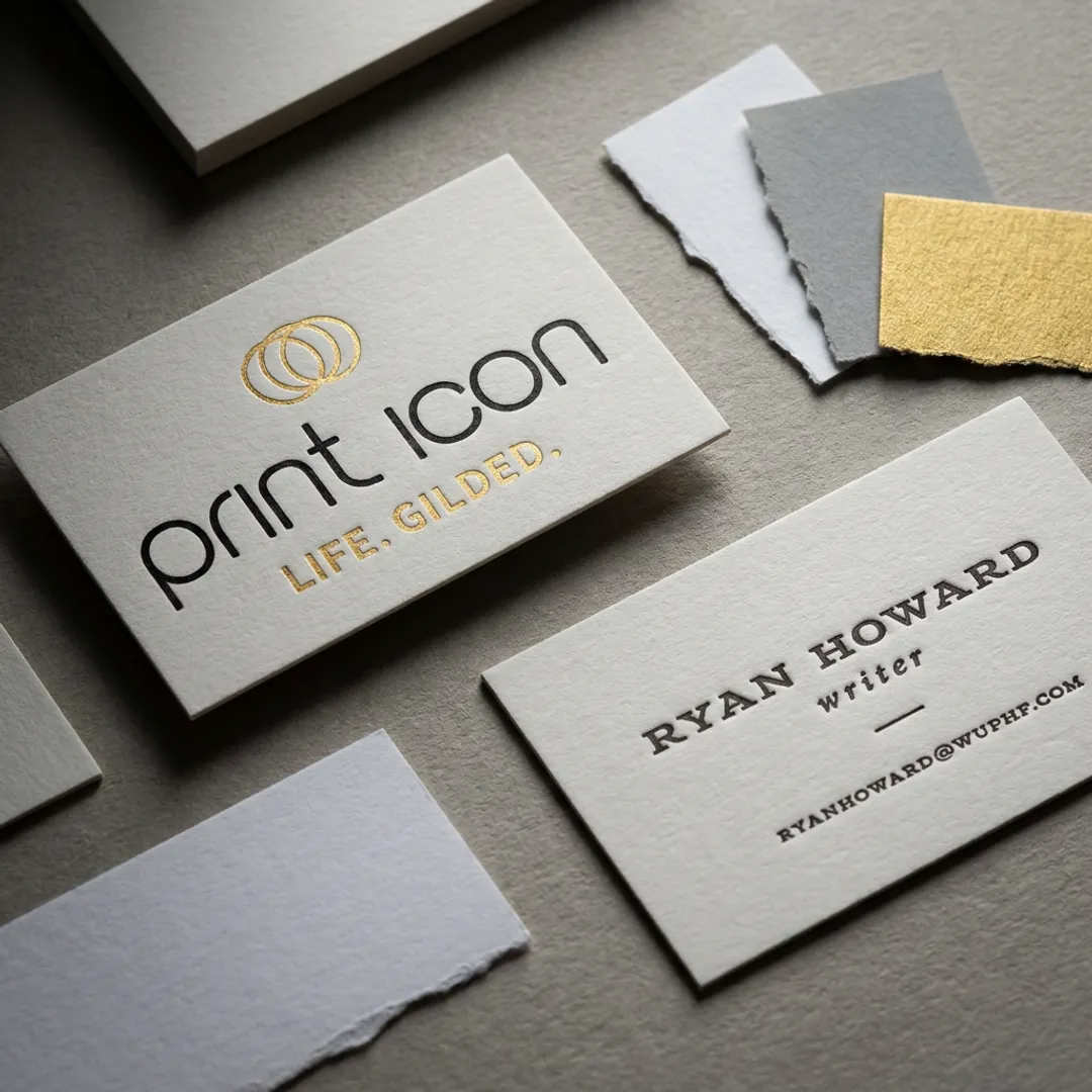 Custom letterpress business cards on premium paper