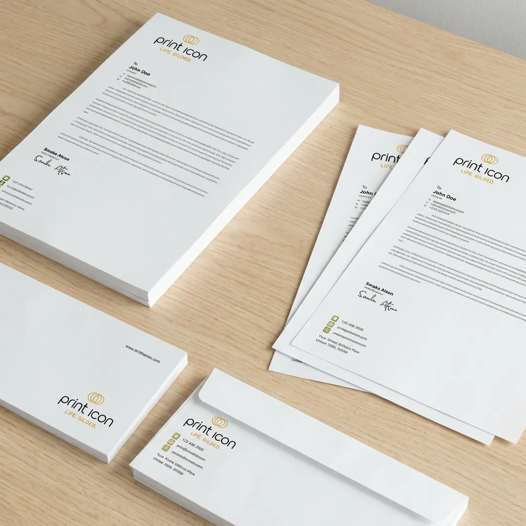 Custom business letterhead printing samples