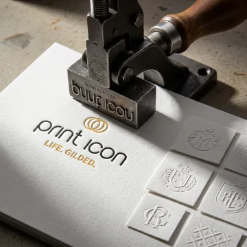 Custom logo embosser on branded stationery
