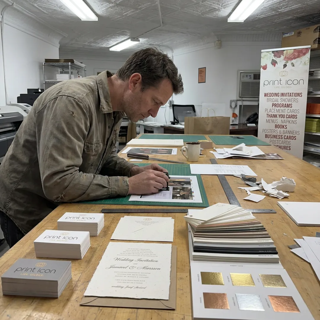 Custom printing materials and paper samples