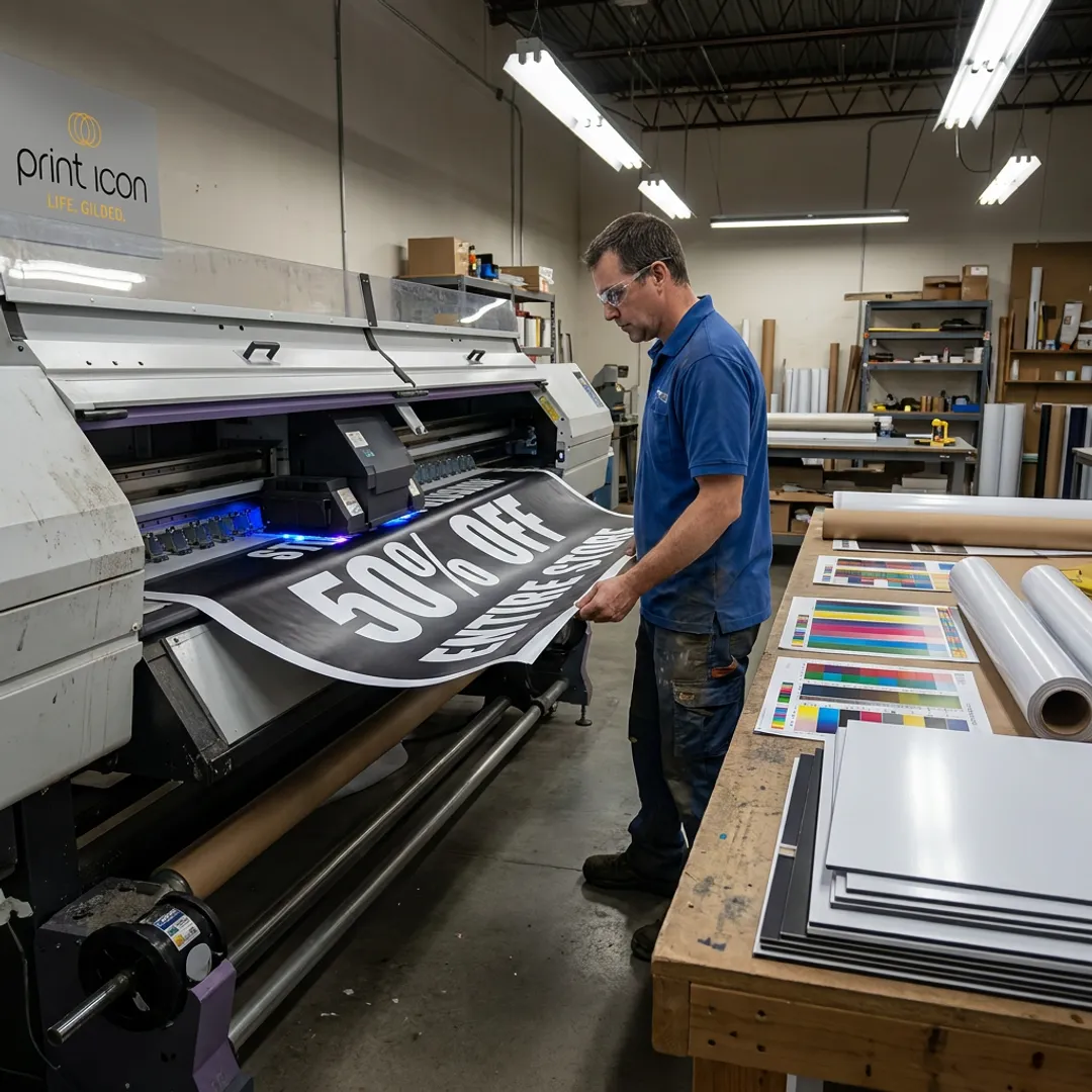 Large format print production process