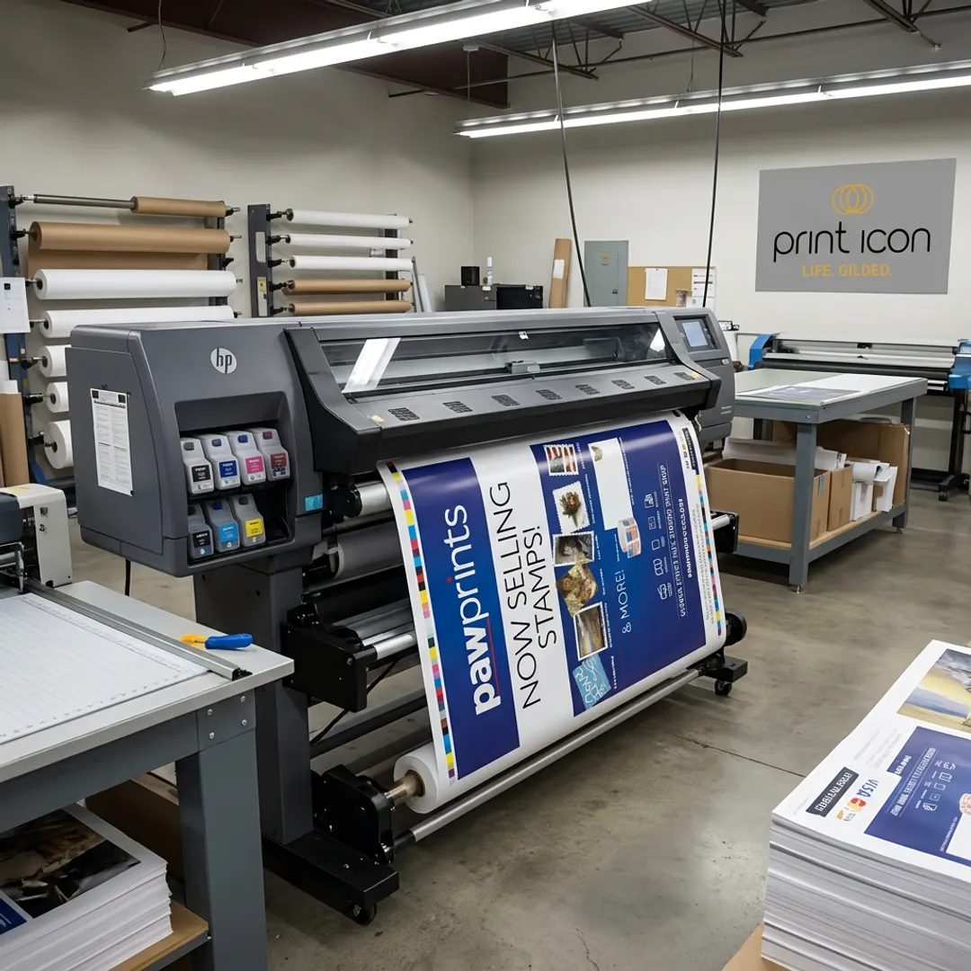 Same day poster printing in a print shop