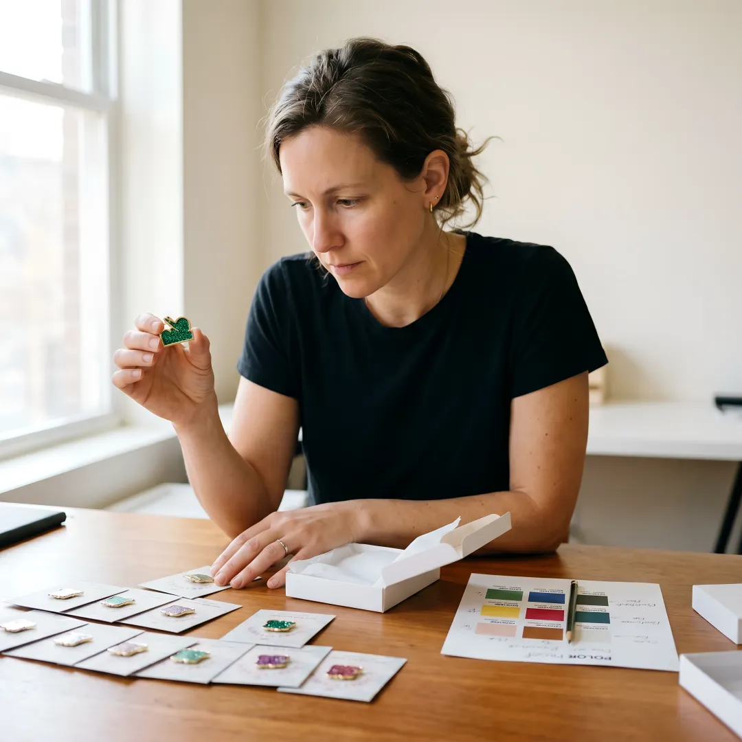 Custom enamel pin production process