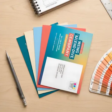 Custom direct mail postcards ready for mailing