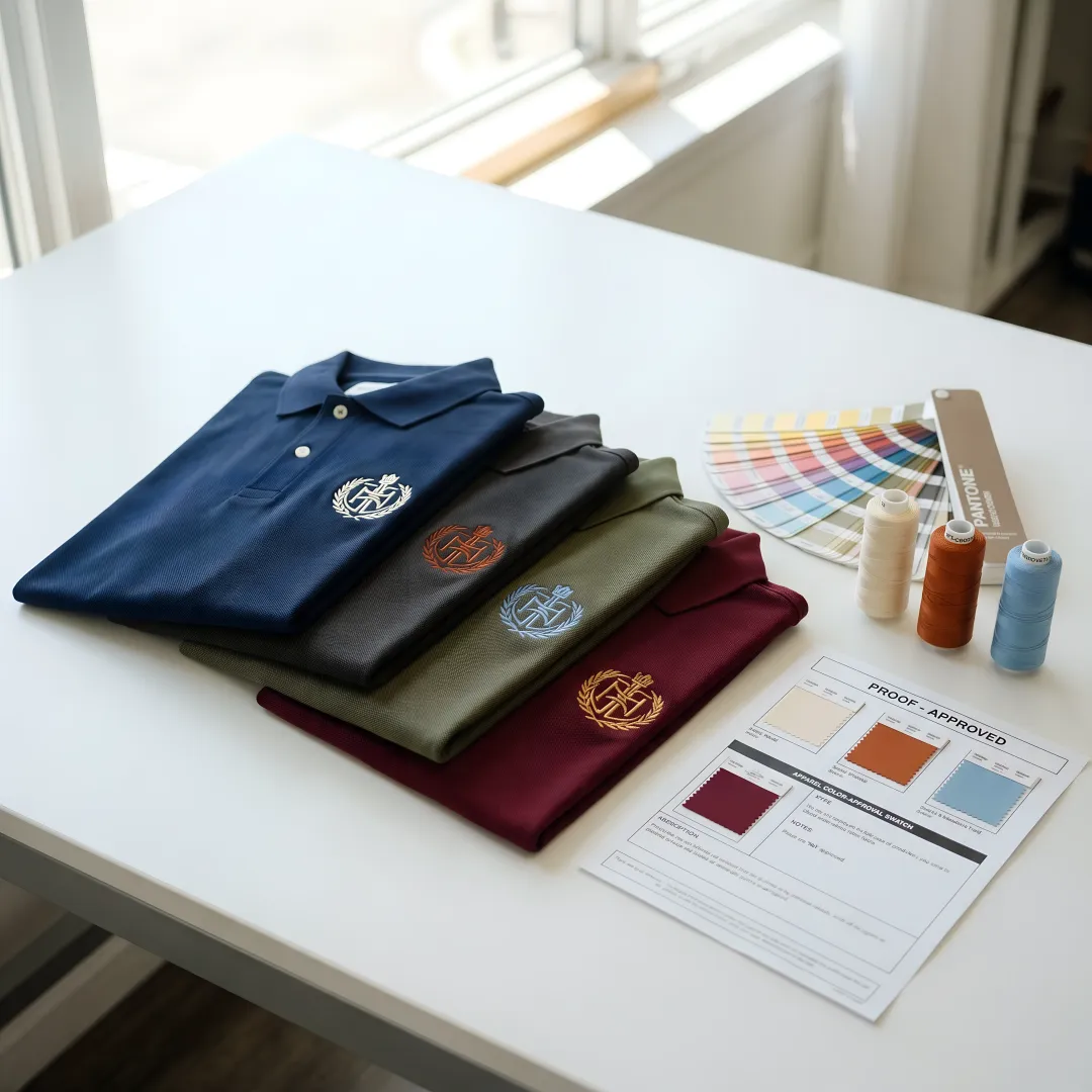 Custom Embroidered Pocket Polo Shirts