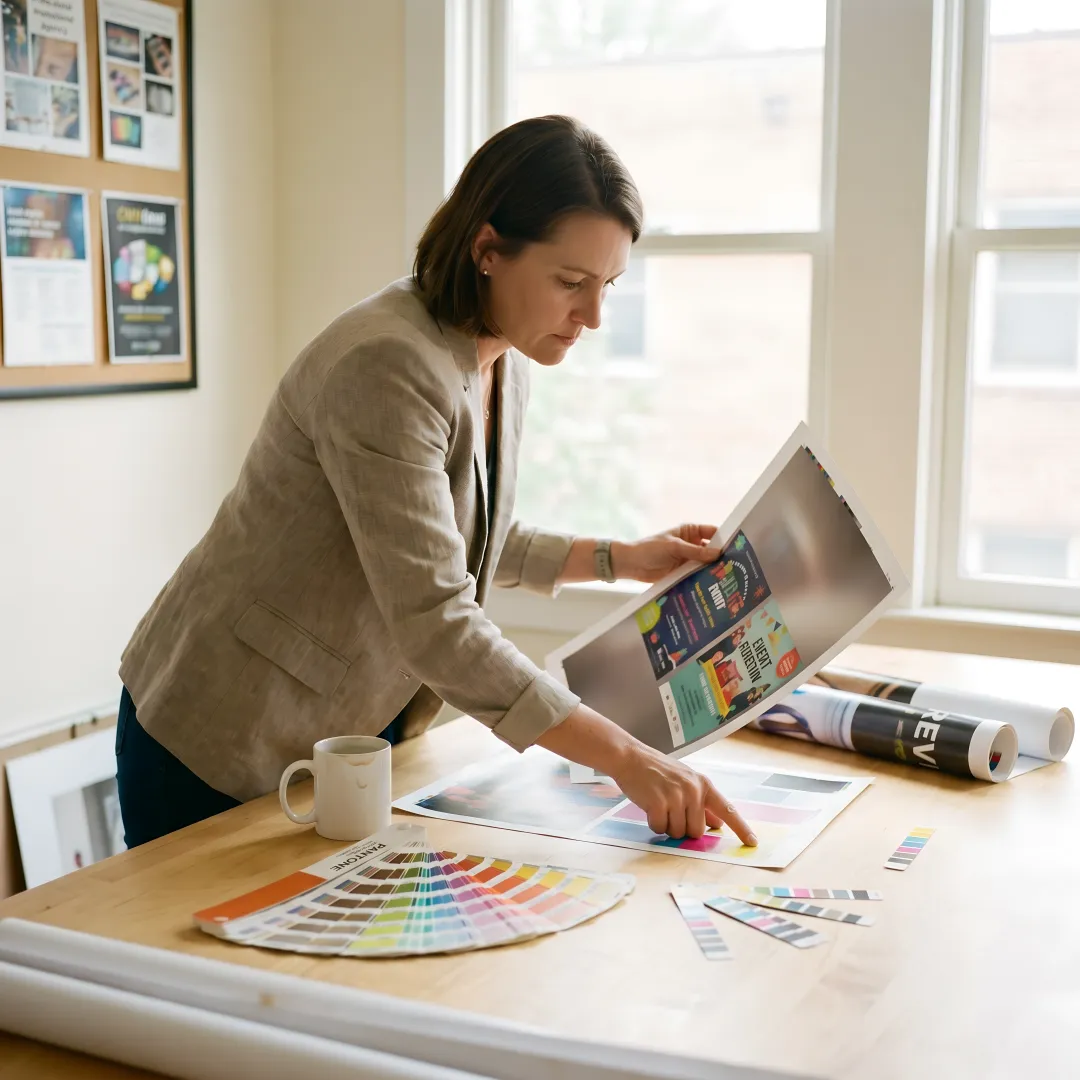 Trade show poster printing production and proofing