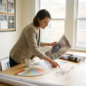 Trade show poster printing production and proofing