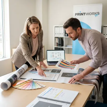 Event signage proofs and venue wayfinding plan
