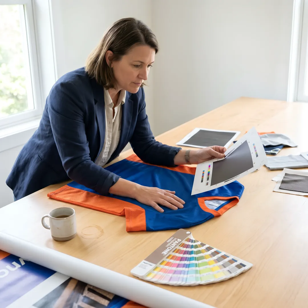 Sports apparel printing and proofing process
