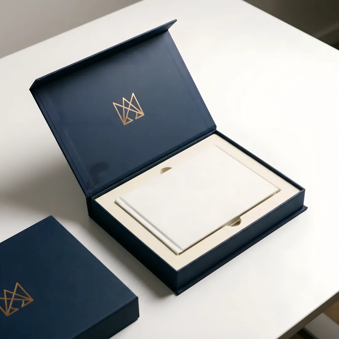 Premium rigid box packaging with custom insert