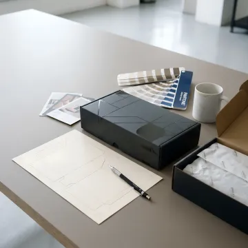 Custom printed die cut packaging boxes with branded inserts