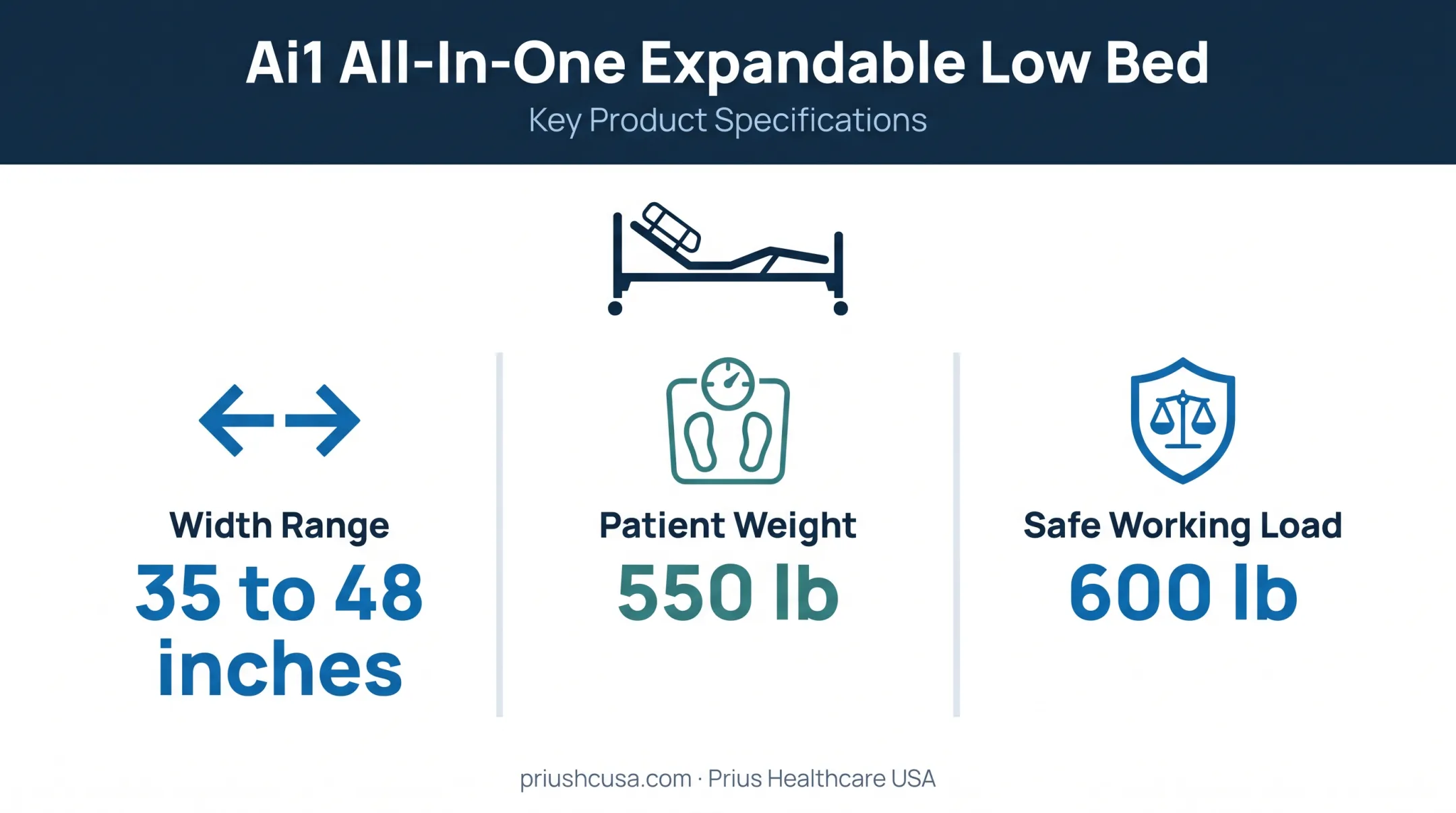 Ai1 expandable low bed width and weight capacity specifications