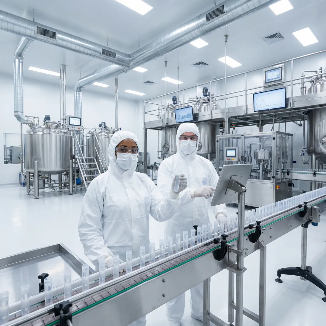 FDA cGMP compliant vaginal gel manufacturing facility with quality control equipment