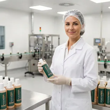 Quality control inspection of labeled products in manufacturing facility