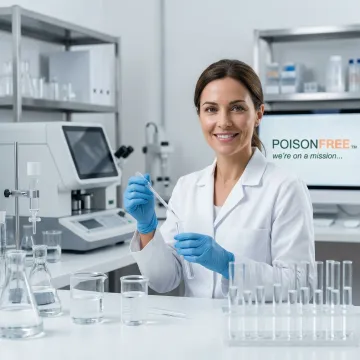 Laboratory technician testing personal lubricant formulation quality