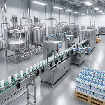 Toothpaste production workflow showing formulation to packaging stages
