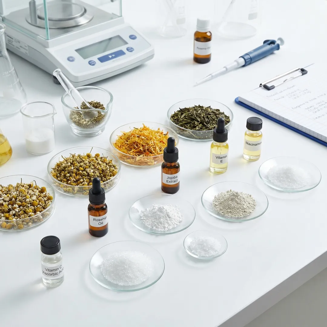 Natural skin whitening cream ingredients and botanical extracts