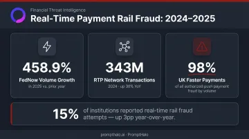 Real-time payment fraud growth statistics across FedNow RTP and Faster Payments networks