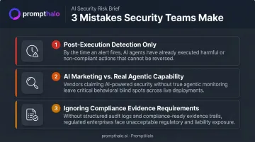 Three critical agentic AI security evaluation mistakes enterprises should avoid infographic