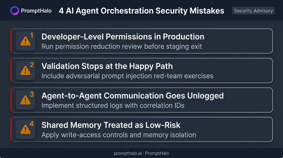 Four common AI agent orchestration security mistakes enterprises make before incidents