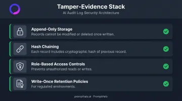Four tamper-evident audit log storage methods for compliant AI systems