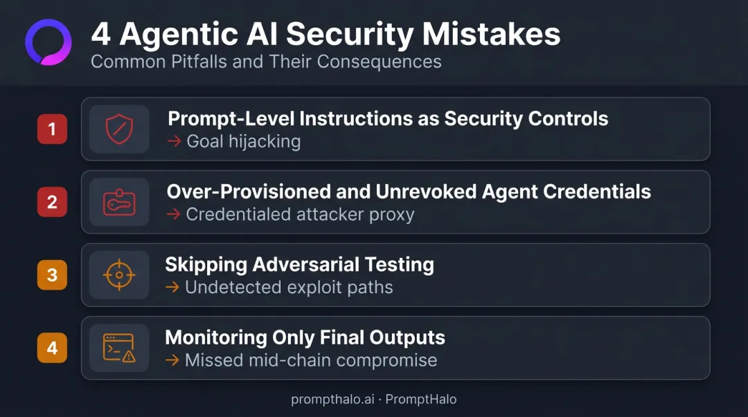 Four common agentic AI security mistakes and their attack surface consequences