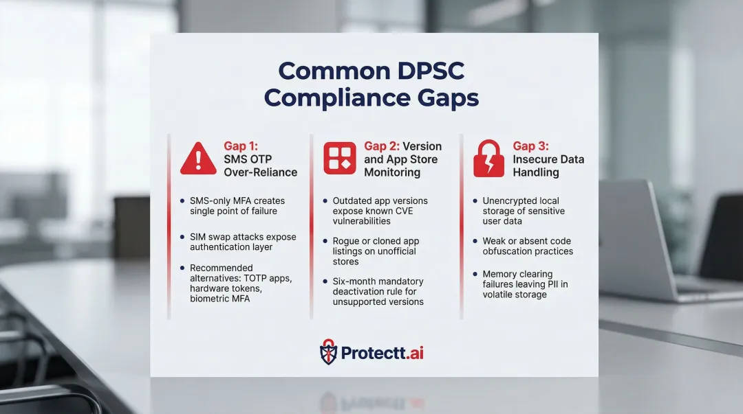 Three critical RBI DPSC mobile banking compliance gaps and remediation overview