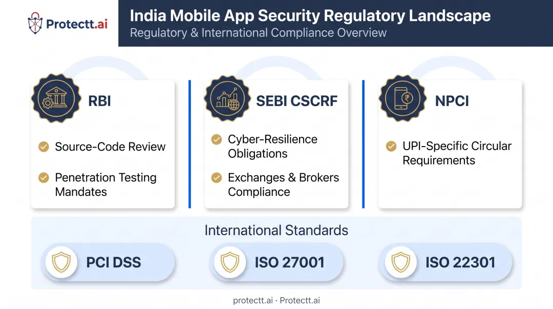RBI SEBI NPCI compliance requirements overlap for Indian fintech apps