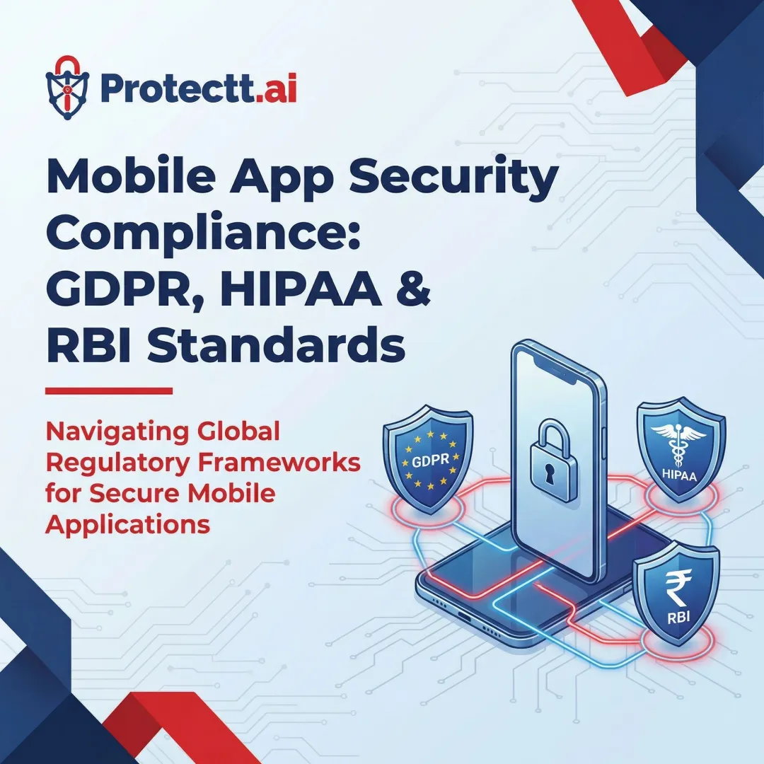 Mobile App Security Compliance: GDPR, HIPAA & RBI Standards